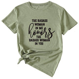 Fashion Women's T-Shirt The BADASS WOMAN Short Sleeve