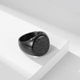 NEHZUS St Benedict Exorcism Cross Ring for Men Stainless Steel 0.71in Christian Catholic Daily Wear Gift