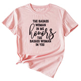 Fashion Women's T-Shirt The BADASS WOMAN Short Sleeve