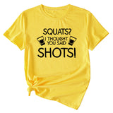 T-shirt décontracté à manches courtes pour femmes Squares I Thought