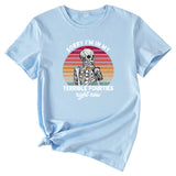 Sorry I'm In My Fun Pattern Printed Casual Short-sleeved T-shirt