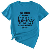 Fashion Women's T-Shirt The BADASS WOMAN Short Sleeve