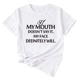 If my mouth can't say it, loose-fitting short-sleeved girl