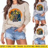 Pull à manches longues et col rond imprimé Golden Ghouls pour fille