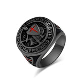 NEHZUS Armor of God Ring for Men Stainless Steel Ephesians 6:13 0.91in Shield Cross Signet Ring 0.92oz Daily Wear Gift