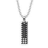 Couples Stainless Steel Pendant Necklace Personalized Matching Necklaces Set with Engraved