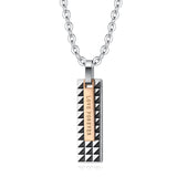 Couples Stainless Steel Pendant Necklace Personalized Matching Necklaces Set with Engraved
