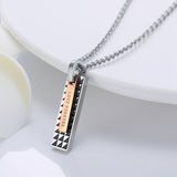 Couples Stainless Steel Pendant Necklace Personalized Matching Necklaces Set with Engraved