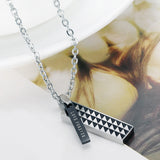 Couples Stainless Steel Pendant Necklace Personalized Matching Necklaces Set with Engraved