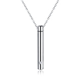 Collier d'urne de bijoux en acier titane en mémoire d'un être cher, pendentif créatif de bouteille de parfum en acier inoxydable ouvrable