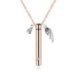 Collier d'urne de bijoux en acier titane en mémoire d'un être cher, pendentif créatif de bouteille de parfum en acier inoxydable ouvrable