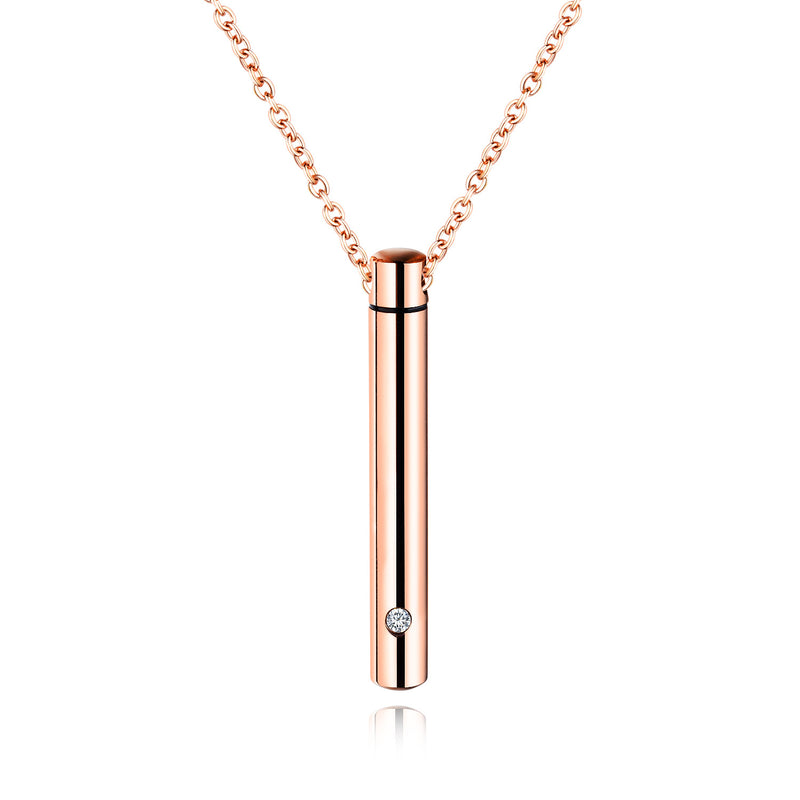 Collier d'urne de bijoux en acier titane en mémoire d'un être cher, pendentif créatif de bouteille de parfum en acier inoxydable ouvrable