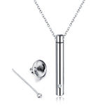 Collier d'urne de bijoux en acier titane en mémoire d'un être cher, pendentif créatif de bouteille de parfum en acier inoxydable ouvrable