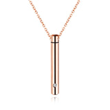 Collier d'urne de bijoux en acier titane en mémoire d'un être cher, pendentif créatif de bouteille de parfum en acier inoxydable ouvrable