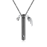 Collier d'urne de bijoux en acier titane en mémoire d'un être cher, pendentif créatif de bouteille de parfum en acier inoxydable ouvrable