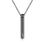 Collier d'urne de bijoux en acier titane en mémoire d'un être cher, pendentif créatif de bouteille de parfum en acier inoxydable ouvrable