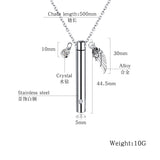 Collier d'urne de bijoux en acier titane en mémoire d'un être cher, pendentif créatif de bouteille de parfum en acier inoxydable ouvrable