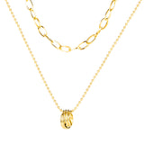 NEHZUS Style multicouche tempérament titane acier collier femmes mode bague Sexy clavicule chaîne cou chaîne vente en direct