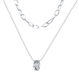 NEHZUS Style multicouche tempérament titane acier collier femmes mode bague Sexy clavicule chaîne cou chaîne vente en direct
