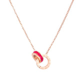 Chaîne de clavicule de Style chérie pour femmes, mode avec chiffres romains en zircone, Double anneau