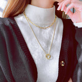 NEHZUS Style multicouche tempérament titane acier collier femmes mode bague Sexy clavicule chaîne cou chaîne vente en direct