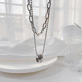 NEHZUS Style multicouche tempérament titane acier collier femmes mode bague Sexy clavicule chaîne cou chaîne vente en direct