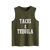 Tacos und Tequila Tank Tops Frauen Grafik Trinken Shirt