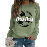 Women Soccer Mama Sweatshirt Soccer Season Graphic Tops