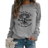 Sweat-shirt de réunion de famille pour femmes, chemise d'arbre généalogique profond