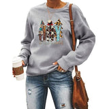 Women Joy To The World Graphic Sweatshirt Buffalo Plaid Christmas Shirt