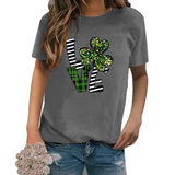 St Patrick Love Tee Women Shamrock Graphic Gift Shirt