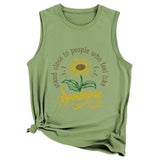 Women Stand Close to People Who Feel Like Sunshine Graphic Tank Tops