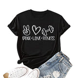 Women Peace Love Fitness Shirt Fitness Shirts