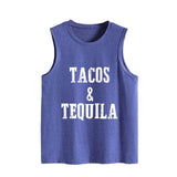 Tacos und Tequila Tank Tops Frauen Grafik Trinken Shirt