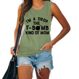 Women I'm A Drop The F-Bomb Kind of Mom Ladies? Muscle Tank Tops