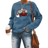 Camper chemise de noël femmes joyeux noël Buffalo Plaid léopard Camper bonhomme de neige sweat