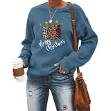 Women Buffalo Plaid Christmas Sweatshirt Merry Christmas Tree Clothing