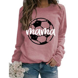 Women Soccer Mama Sweatshirt Soccer Season Graphic Tops