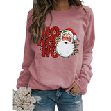 Sweat-shirt Vintage Santa pour femmes, chemise Ho Ho Ho joyeux noël