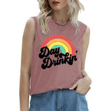 Day Drinkin' Vintage Rainbow Tank Damen Lustiges Sommershirt
