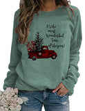 Women Long Sleeve It's The Most Wonderful Time of The Year Sweater Christmas Shirt