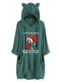 Women I May Look Calm But In My Head I've Pecked You 3 Times Fashion Hoodies with Pockets