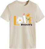 Women Love Mimi Life Yellow Daisy Shirt Gift for Mimi Tees Tops