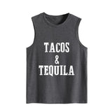 Tacos und Tequila Tank Tops Frauen Grafik Trinken Shirt