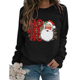 Sweat-shirt Vintage Santa pour femmes, chemise Ho Ho Ho joyeux noël