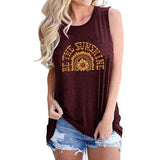 Débardeur Be The Sunshine pour femme, chemise tournesol
