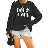 Women Dog Mom Sweatshirts Long Sleeve Shirt Blouse
