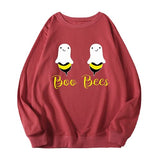 Women Boo Bees Shirt Funny Halloween Boobies Sweatshirt