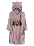 Buffalo Plaid Christmas Tree Hoodie Merry Christmas Shirt with Pockets