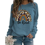 Be Kind Rainbow Sweatshirt for Women Long Sleeve Kindness Shirt
